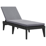 vidaXL Sun Lounger 186x60x29 cm polypropylene white