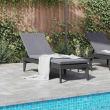 vidaXL Sun Lounger 186x60x29 cm polypropylene white
