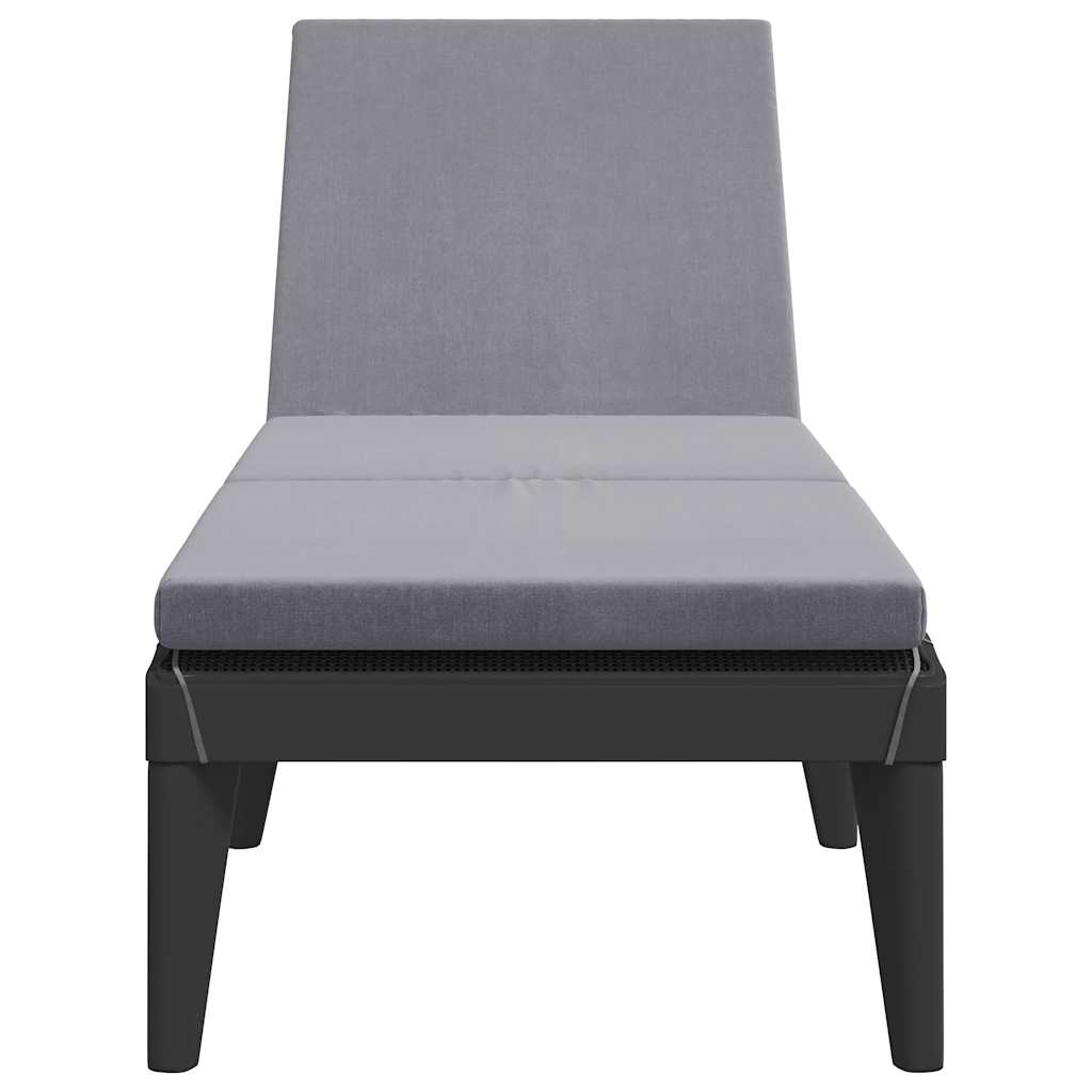 vidaXL Sun Lounger 186x60x29 cm polypropylene white