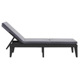 vidaXL Sun Lounger 186x60x29 cm polypropylene white