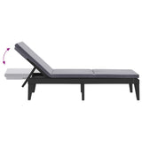 vidaXL Sun Lounger 186x60x29 cm polypropylene white