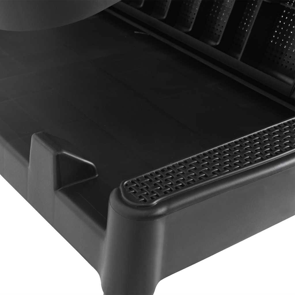 vidaXL Sun Lounger 186x60x29 cm polypropylene white