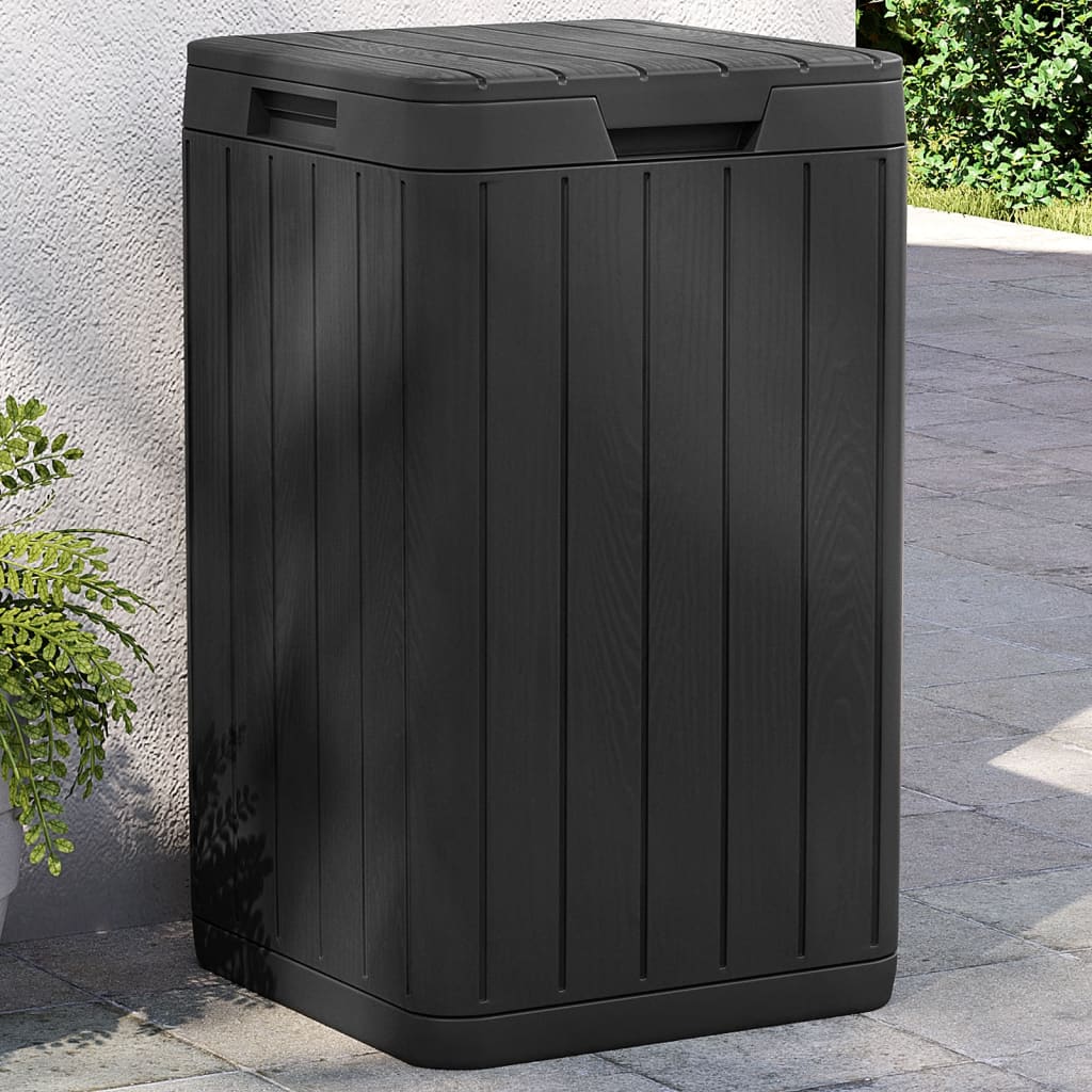 vidaXL Tuinafvalbak 38x38x65 cm polypropeen antracietkleurig