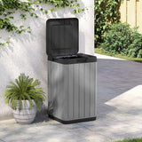 vidaXL Tuinafvalbak 38x38x65 cm polypropeen antracietkleurig
