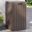 vidaXL Tuinafvalbak 38x38x65 cm polypropeen antracietkleurig