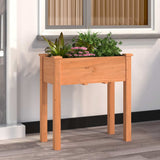 vidaXL Plantenbak op wieltjes 71x37x80 cm massief vurenhout