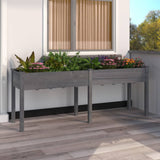 vidaXL Plantenbak op wieltjes 71x37x80 cm massief vurenhout