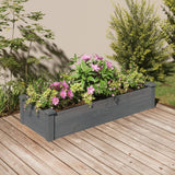 vidaXL Plantenbak verhoogd met voering 120x45x25 cm massief vurenhout