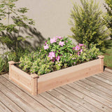 vidaXL Plantenbak verhoogd met voering 120x45x25 cm massief vurenhout