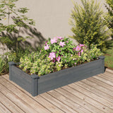 vidaXL Plantenbak verhoogd met voering 120x45x25 cm massief vurenhout