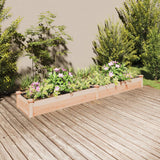 vidaXL Plantenbak verhoogd met voering 120x45x25 cm massief vurenhout