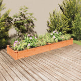 vidaXL Plantenbak verhoogd met voering 120x45x25 cm massief vurenhout