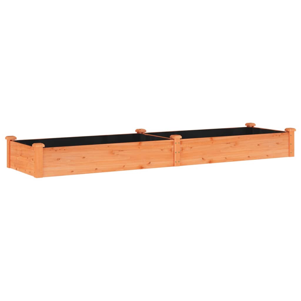 vidaXL Plantenbak verhoogd met voering 120x45x25 cm massief vurenhout