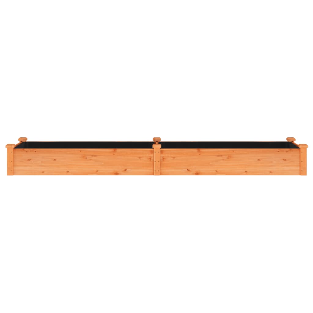 vidaXL Plantenbak verhoogd met voering 120x45x25 cm massief vurenhout