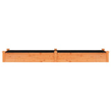 vidaXL Plantenbak verhoogd met voering 120x45x25 cm massief vurenhout