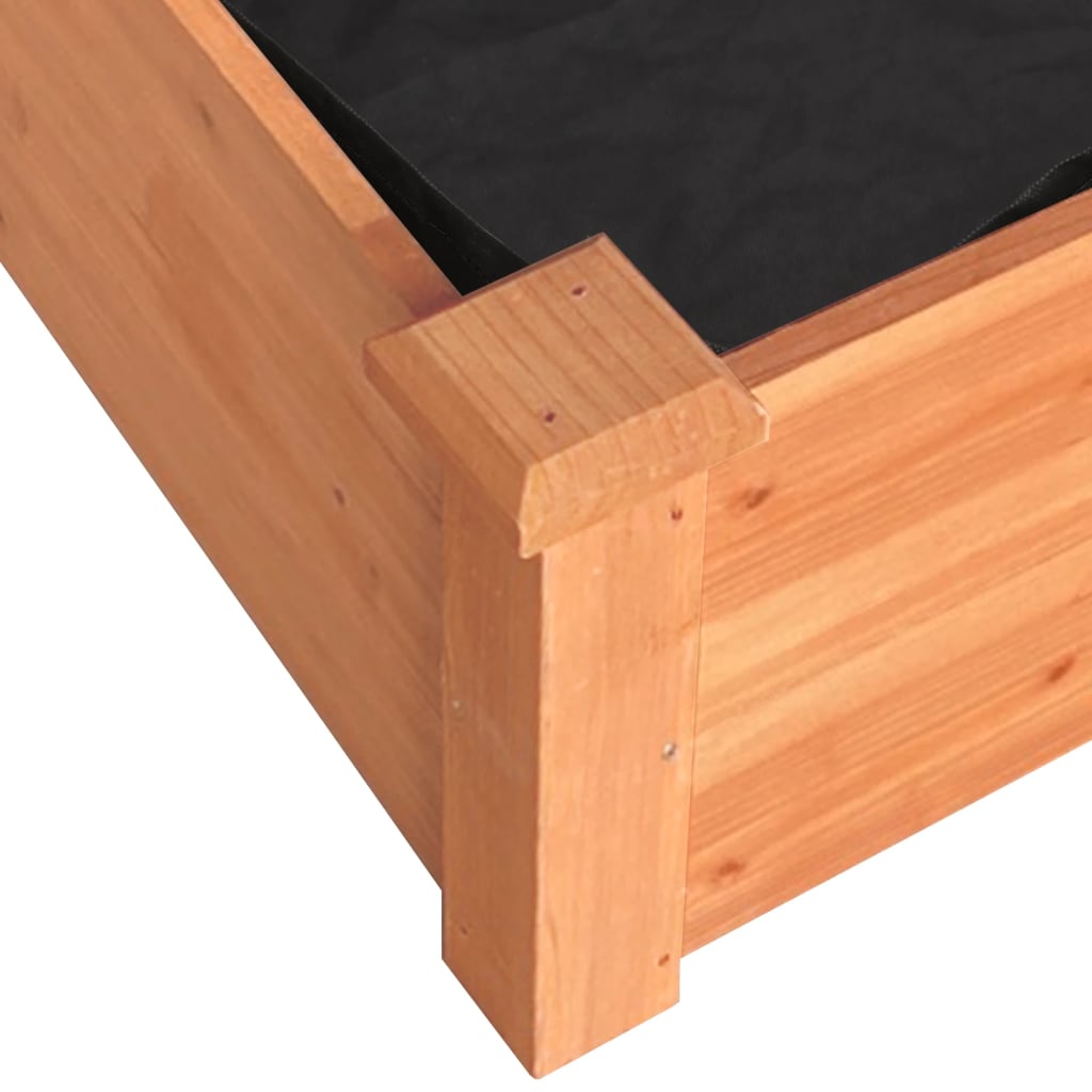vidaXL Plantenbak verhoogd met voering 120x45x25 cm massief vurenhout