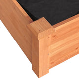 vidaXL Plantenbak verhoogd met voering 120x45x25 cm massief vurenhout