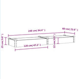vidaXL Plantenbak verhoogd met voering 120x45x25 cm massief vurenhout