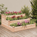 vidaXL Raised Planter with Liner 120x120x56 cm Solid Pinewood