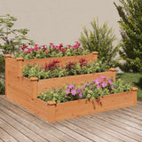 vidaXL Raised Planter with Liner 120x120x56 cm Solid Pinewood