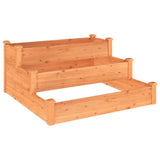 vidaXL Raised Planter with Liner 120x120x56 cm Solid Pinewood