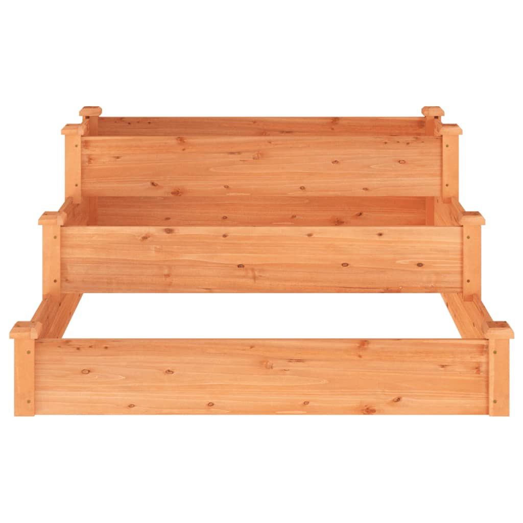 vidaXL Raised Planter with Liner 120x120x56 cm Solid Pinewood