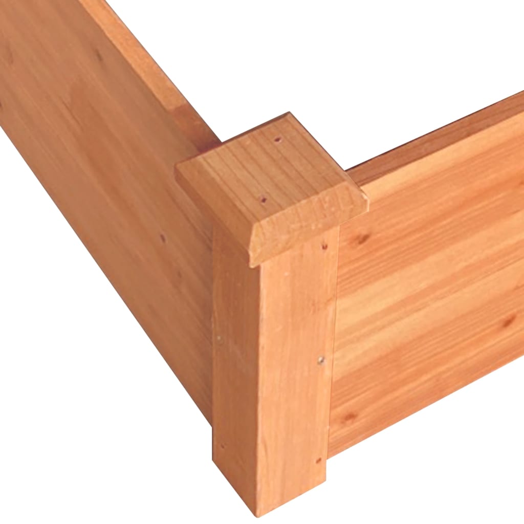 vidaXL Raised Planter with Liner 120x120x56 cm Solid Pinewood
