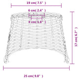 vidaXL Plafondlampenkap Ø15x12 cm wicker wit