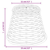 vidaXL Lampenkap Ø15x12 cm wicker wit