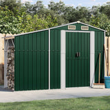 vidaXL Tuinschuur 277x192,5x179 cm gegalvaniseerd staal groen