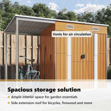vidaXL Tuinschuur met verlengd dak 277x107x181 cm staal groen