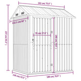 vidaXL Tuinhuis Lichtgrijs 192x152,5x237 cm Gegalvaniseerd Staal