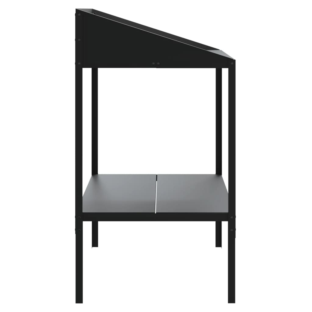 vidaXL Plantenstandaard 56,5x54,5x100 cm verzinkt staal antracietkleur
