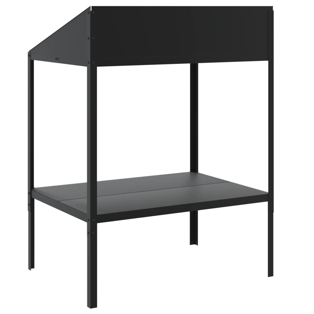 vidaXL Plantenstandaard 56,5x54,5x100 cm verzinkt staal antracietkleur