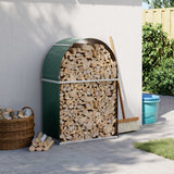 vidaXL Haardhoutopslag 40x45x170 cm gegalvaniseerd staal groen