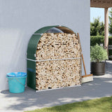 vidaXL Haardhoutopslag 40x45x170 cm gegalvaniseerd staal groen