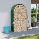 vidaXL Haardhoutopslag 40x45x170 cm gegalvaniseerd staal groen