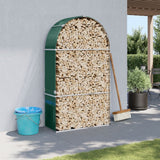 vidaXL Haardhoutopslag 40x45x170 cm gegalvaniseerd staal groen