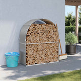 vidaXL Haardhoutopslag 40x45x170 cm gegalvaniseerd staal groen