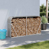 vidaXL Haardhoutopslag 40x45x170 cm gegalvaniseerd staal groen