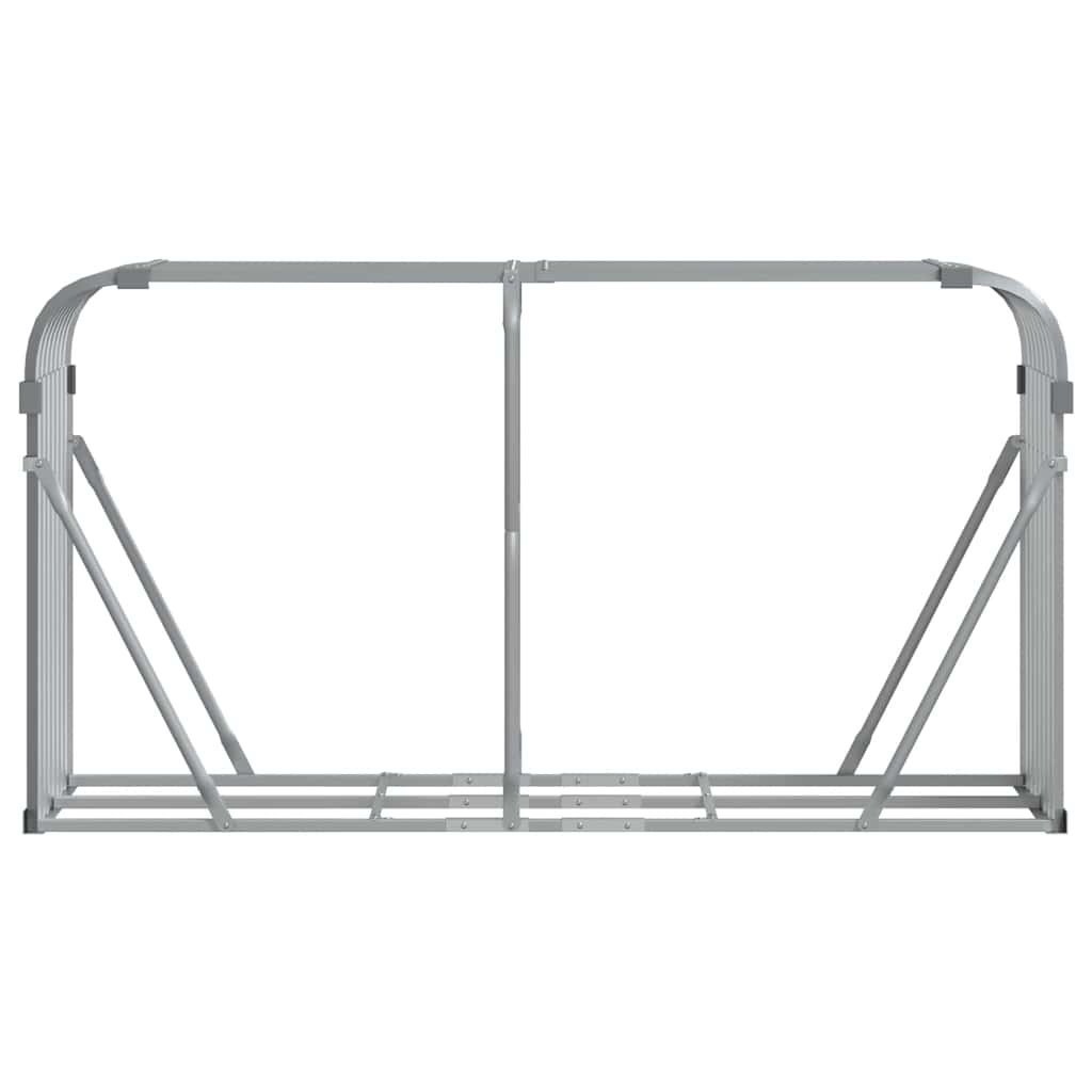 vidaXL Haardhoutopslag 40x45x170 cm gegalvaniseerd staal groen