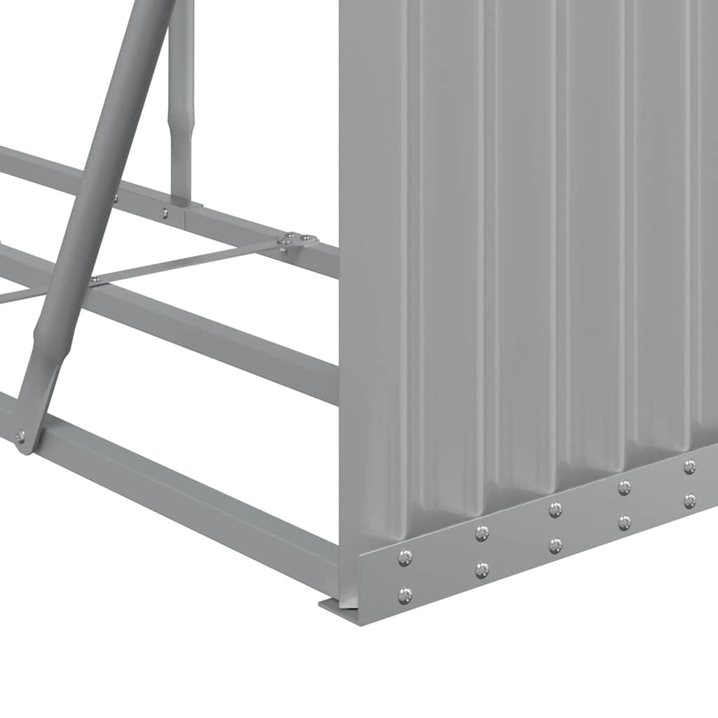 vidaXL Haardhoutopslag 40x45x170 cm gegalvaniseerd staal groen