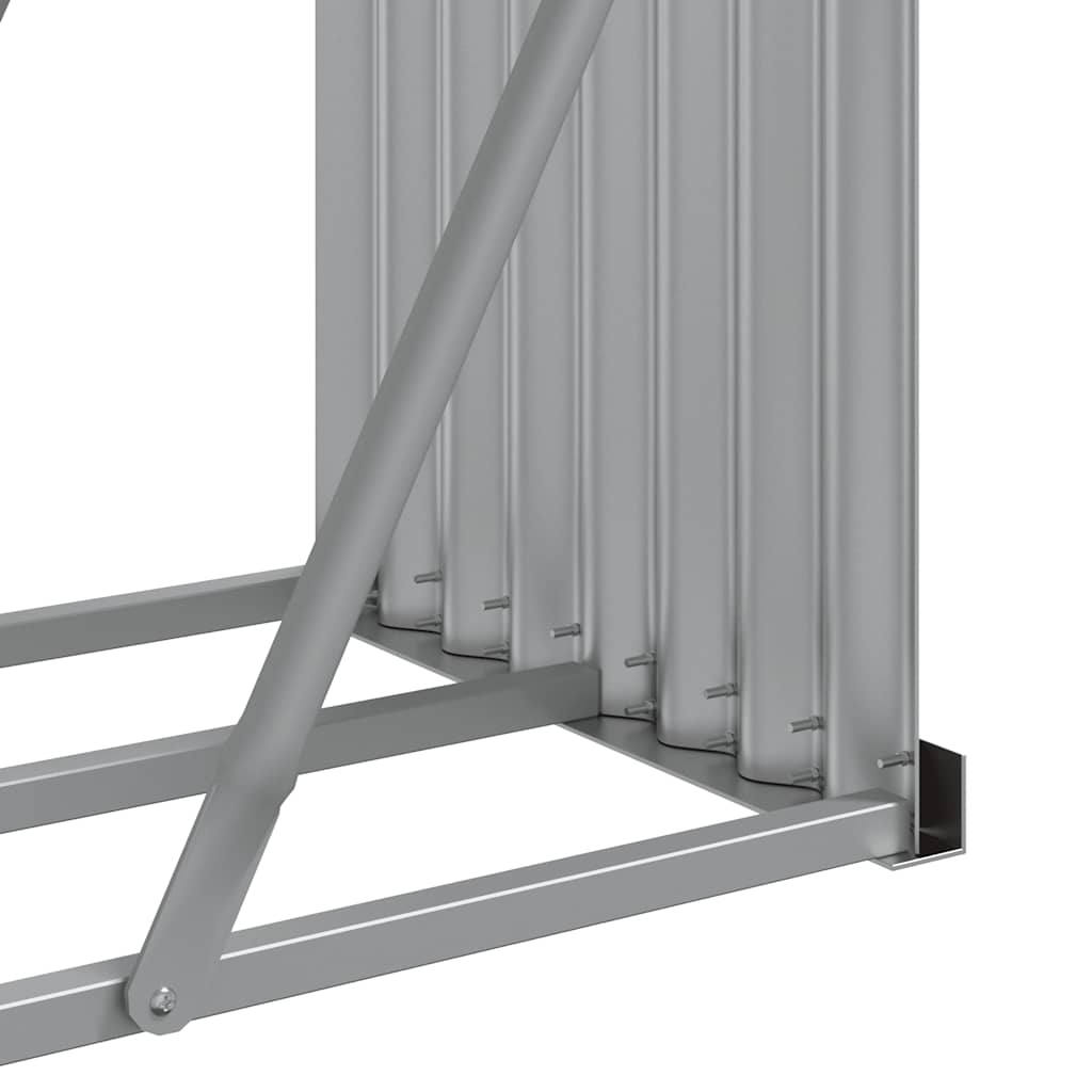 vidaXL Haardhoutopslag 40x45x170 cm gegalvaniseerd staal groen