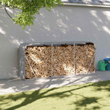 vidaXL Haardhoutopslag 40x45x170 cm gegalvaniseerd staal groen