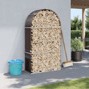 vidaXL Haardhoutopslag 40x45x170 cm gegalvaniseerd staal groen