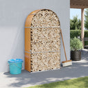 vidaXL Haardhoutopslag 40x45x170 cm gegalvaniseerd staal groen