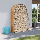 vidaXL Haardhoutopslag 40x45x170 cm gegalvaniseerd staal groen