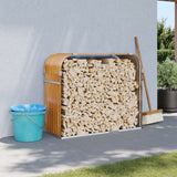 vidaXL Haardhoutopslag 40x45x170 cm gegalvaniseerd staal groen