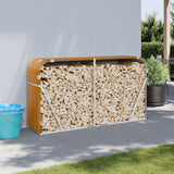 vidaXL Haardhoutopslag 40x45x170 cm gegalvaniseerd staal groen