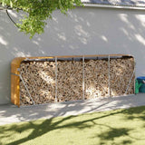 vidaXL Haardhoutopslag 40x45x170 cm gegalvaniseerd staal groen